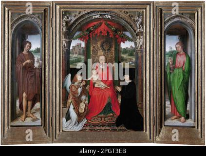 Kleiner Triptych von St. Johannes der Täufer (1485-1490) von Hans Memling Stockfoto