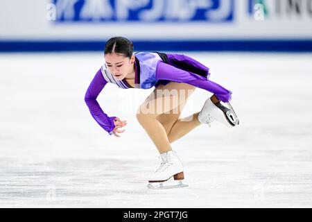 Rinka WATANABE (JPN), während Women Free Skating, bei der ISU World Figure Skating Championships 2023, in der Saitama Super Arena, am 24. März 2023 in Saitama, Japan. Kredit: Raniero Corbelletti/AFLO/Alamy Live News Stockfoto