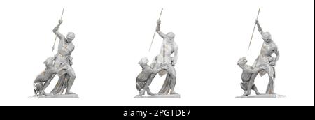 3D Darstellung der Skulptur "Panther Hunter" von J.A. Jerichau, erstellt mit Kombination. Diese äußerst detaillierte und genaue Darstellung ist perfekt für jeden geeignet Stockfoto