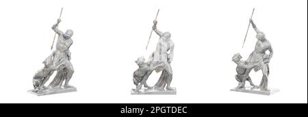 3D Darstellung der Skulptur "Panther Hunter" von J.A. Jerichau, erstellt mit Kombination. Diese äußerst detaillierte und genaue Darstellung ist perfekt für jeden geeignet Stockfoto