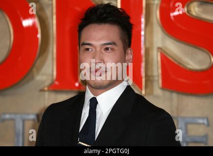 Jason Wong besucht die britische Premiere von „Dungeons & Dragons - Honour among Thieves“ auf dem Cineworld Leicester Square in London. (Foto: Fred Duval / SOPA Images/Sipa USA) Stockfoto