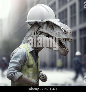 Dino-Baumeister Stockfoto