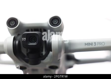 DJI Mini 3 Pro Drohne Bild von Antony Thompson - Thousand Word Media, KEIN VERKAUF, KEINE SYNDICATION. Weitere Informationen erhalten Sie von Mob: 07775556610 Web: w Stockfoto