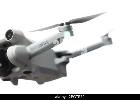 DJI Mini 3 Pro Drohne Bild von Antony Thompson - Thousand Word Media, KEIN VERKAUF, KEINE SYNDICATION. Weitere Informationen erhalten Sie von Mob: 07775556610 Web: w Stockfoto