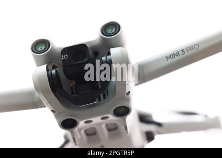 DJI Mini 3 Pro Drohne Bild von Antony Thompson - Thousand Word Media, KEIN VERKAUF, KEINE SYNDICATION. Weitere Informationen erhalten Sie von Mob: 07775556610 Web: w Stockfoto