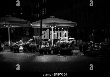 Schwarzweißbilder von Dänemark und Schweden. Stockfoto