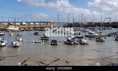 Hafen in St. Aubin auf der Insel Jersey Stockfoto