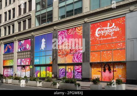 Candytopia ist ein Wunderland der Süßigkeiten-beschichteten Abenteuer in W. 32. St., 2023, New York City, USA Stockfoto