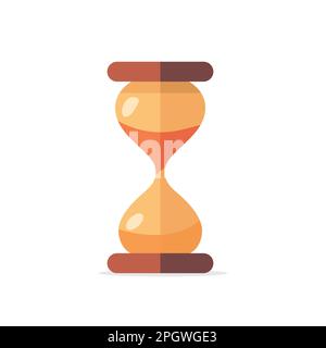 Sanduhrsymbol in flachem, schlichtem Design. Vektordarstellung Stock Vektor