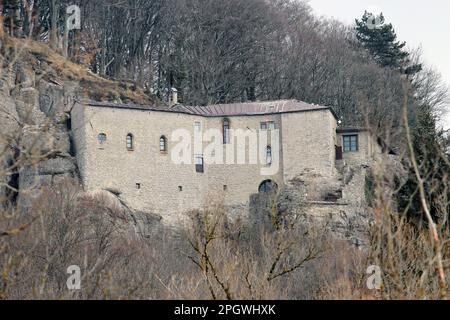 Das berühmte Franziskanerkloster La Verna im Casentino, Italien Stockfoto