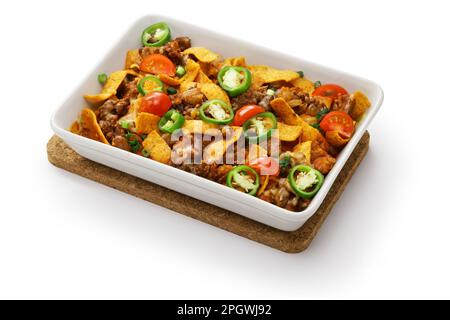 Hausgemachter Frito-Kuchen in einem Auflauf, südliches Essen Stockfoto