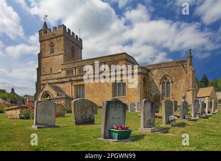 Saint Lawrence Church in Cotswolds, Burton-on-the-Hill, Großbritannien Stockfoto