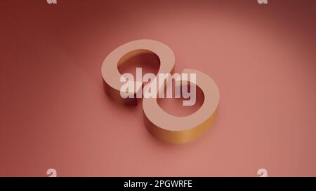 3D Unendlichkeitszeichen. Computergeneriertes 3D-Rendering Stockfoto
