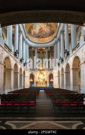 Die königliche Kapelle des Schlosses von Versailles renoviert Stockfoto