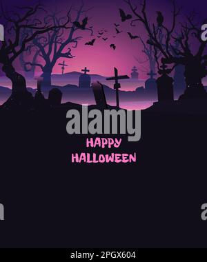 Rosafarbenes halloween-Hintergrundbanner Stock Vektor