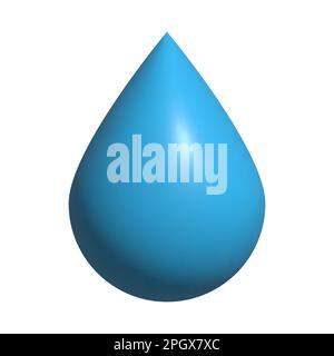 3D Symbol für Tropfwasser. Vektordarstellung Stock Vektor