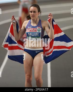 Laura MUIR vom Great Britain1500m Women Final während der European Athletics Indoor Championships 2023 am 4 2023. März in der Atakoy Arena in Istanbul, Türkei – Photo Laurent Lairys/DPPI Stockfoto