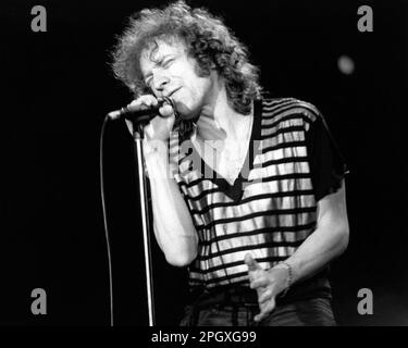 Lou Gramm of Foreigner, Providence, RI, Civic Center, Oktober 29, 1979. Stockfoto