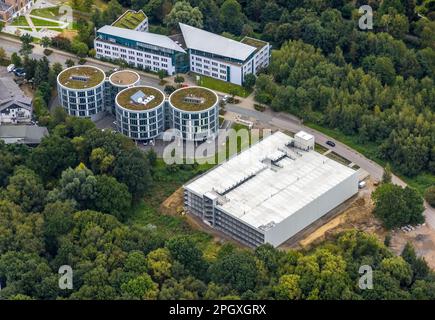 Luftaufnahme, Universität Witten/Herdecke mit FEZ Forschungs- und Entwicklungszentrum und ZBZ Dental Bioscience Forschungs- und Entwicklungszentrum AS Stockfoto