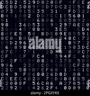 Abstrakter Technologiehintergrund. Weißer ausgefüllter hexadezimaler Hintergrund. Kleines nahtloses Muster. Erstaunliche Vektorillustration. Stock Vektor