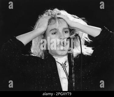 Robin Zander von Cheap Trick, Civic Center, Providence, RI, März 24, 1980. Stockfoto