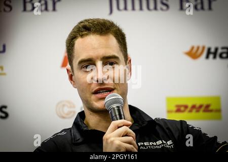 São PAULO, SP - 24.03.2023: EPRIX DE São PAULO - Stoffel VANDOORNE, (BEL), Penske Formel E Team, DS Automobiles E-TENSE FE23, während des kostenlosen Trainingstages, diesen Freitag (24.), für den E-Prix 2023 Julius Baer São Paulo im Anhembi Sambadrome, nördliche Zone ab Sao Paulo. (Foto: Aloisio Mauricio/Fotoarena) Stockfoto