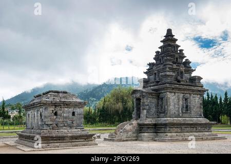 Arjuna-Tempel, Dieng-Tempel, Dieng-Plateau, Zentraljava, Indonesien Stockfoto