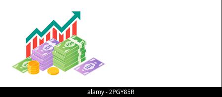 Zentralafrikanische CFA-Franc-Fluktuation mit Money Bundle Illustrationen Stock Vektor