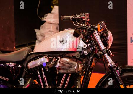 harley davidson am 25. februar 2023 während der Automobilausstellung in Kochi, Indien. Stockfoto