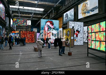 STRAAT, Museum für Street Art und Graffiti, NDSM Plein, Amsterdam, Niederlande Stockfoto