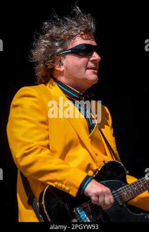 Glenn Tilbrook - Squeeze, V2008, Hylands Park, Chelmsford, Essex, Großbritannien - 17. August 2008 Stockfoto