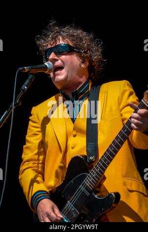 Glenn Tilbrook - Squeeze, V2008, Hylands Park, Chelmsford, Essex, Großbritannien - 17. August 2008 Stockfoto