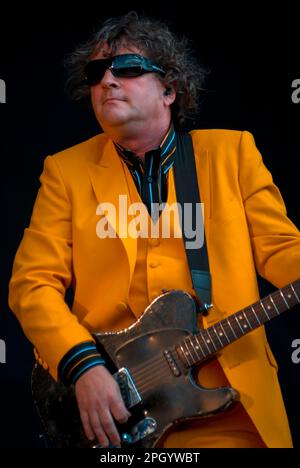 Glenn Tilbrook - Squeeze, V2008, Hylands Park, Chelmsford, Essex, Großbritannien - 17. August 2008 Stockfoto