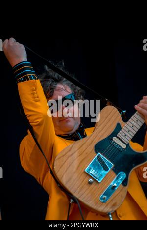 Glenn Tilbrook - Squeeze, V2008, Hylands Park, Chelmsford, Essex, Großbritannien - 17. August 2008 Stockfoto