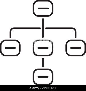 Darstellung des Vektorsymbols für die Informationstechnologiehierarchie. Stock Vektor