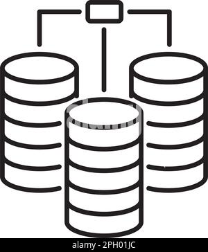Informationstechnologie Big-Data-Vektorsymbol. Stock Vektor