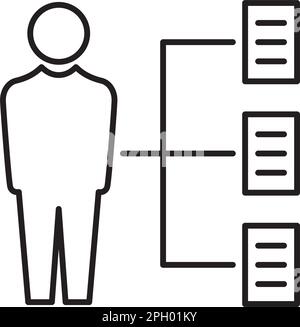 Vektorsymbol des Projektmanagers für Informationstechnologie. Stock Vektor