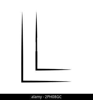 Logo-Buchstabe l, Symbol Achse alphabetisches Logo l-Emblem Stock Vektor