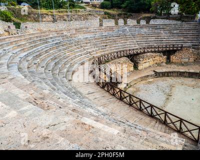 Archäologische Stätte antikes Theater in Ohrid - Albanien Stockfoto