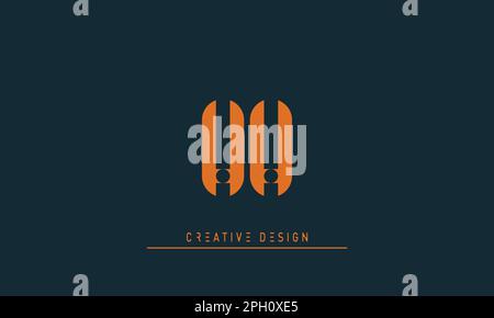 Buchstaben des Alphabets Initialen Monogramm-Logo HH Stock Vektor