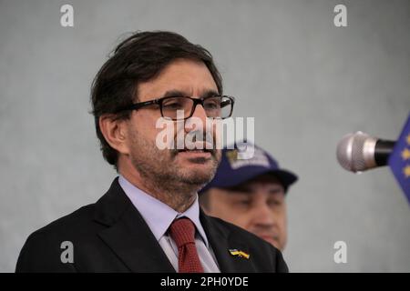 Nicht exklusiv: ODESA, UKRAINE - 24. MÄRZ 2023 - außerordentlicher und bevollmächtigter Botschafter des Königreichs Spanien in der Ukraine Ricardo Lopez-Aranda Stockfoto