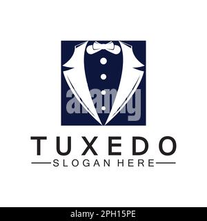 Tuxedo Logo Vorlage Vektor icon Abbildung design Stock Vektor