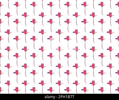 Neues trendiges Blumenmuster Nahtloser Hintergrund, nahtloses Blumenmuster, Tapetenmuster Stockfoto
