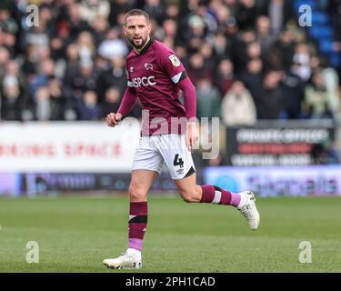 Peterborough, Großbritannien. 25. März 2023. Conor Hourihane #4 of Derby County während des Sky Bet League 1 Spiels Peterborough vs Derby County im Weston Homes Stadium, Peterborough, Großbritannien, 25. März 2023 (Foto von Mark Cosgrove/News Images) in Peterborough, Großbritannien, am 3./25. März 2023. (Foto: Mark Cosgrove/News Images/Sipa USA) Guthaben: SIPA USA/Alamy Live News Stockfoto