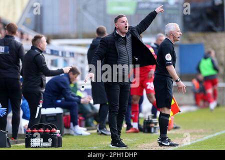 Leyton Orient Manager Richie Wellens während des Sky Bet League 2-Spiels zwischen Hartlepool United und Leyton Orient am Samstag, den 25. März 2023 im Victoria Park, Hartlepool. (Foto: Mark Fletcher | MI News) Stockfoto