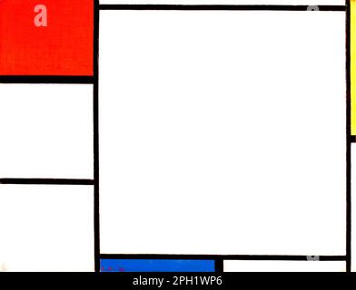 Zusammensetzung mit Rot, Gelb und Blau von Piet Mondrian (Mondriaan) (1872-1944), Öl auf Leinwand, 1927 Stockfoto