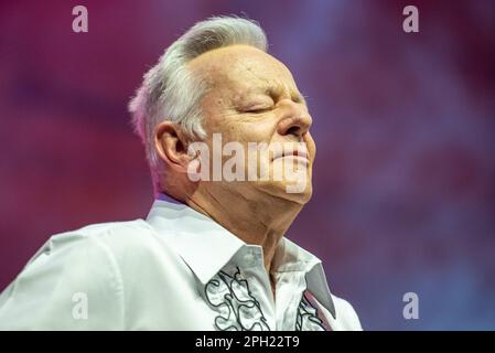 19. März 2023: Tommy Emmanuel tritt im Teatro Dal Verme in Mailand auf Stockfoto