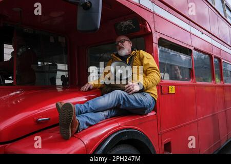 Demonstration gegen die geplante Erweiterung auf die Londoner Ultra Low Emission Zone oder ULEZ. Stockfoto