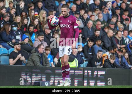 Peterborough, Großbritannien. 25. März 2023. Conor Hourihane #4 von Derby County während des Sky Bet League 1 Spiels Peterborough vs Derby County im Weston Homes Stadium, Peterborough, Großbritannien, 25. März 2023 (Foto von Alfie Cosgrove/News Images) in Peterborough, Großbritannien, am 3./25. März 2023. (Foto: Alfie Cosgrove/News Images/Sipa USA) Kredit: SIPA USA/Alamy Live News Stockfoto