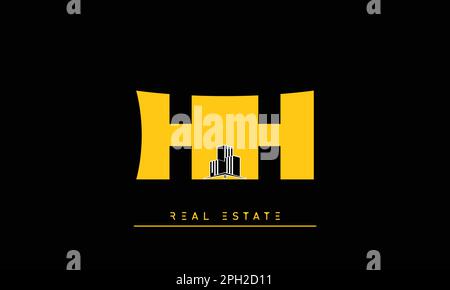 Immobilienbriefe Initialen Monogramm Logo HH Stock Vektor